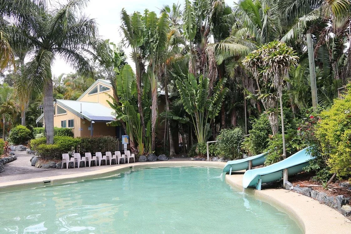 swimming pool and waterslide holiday adventures up the coast.