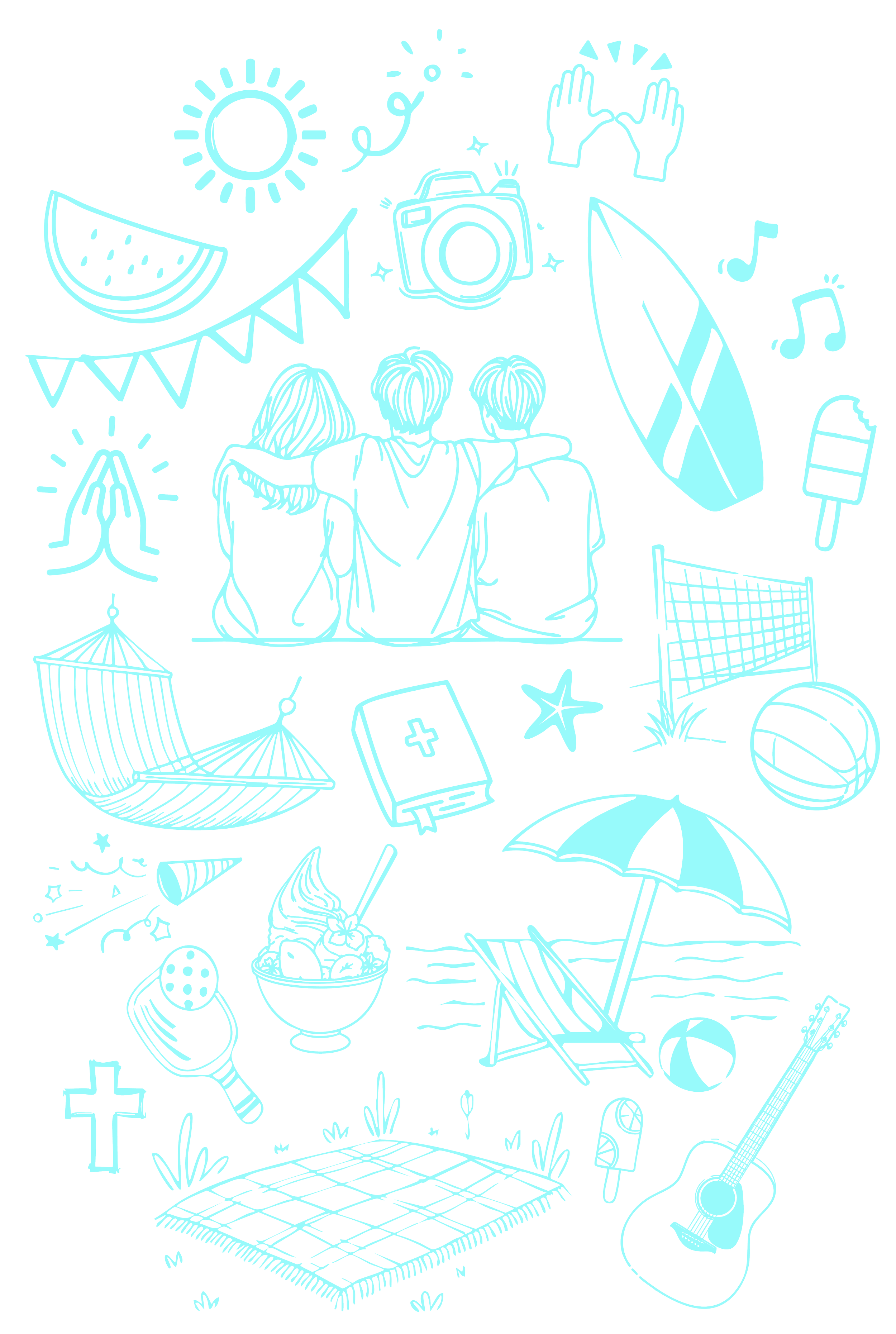 schoolies for Jesus sketch - adventure, fun, worship, beach