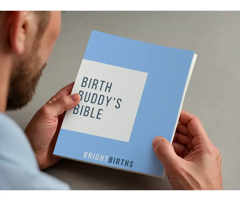 Preview of the Bright Births Birth Buddy Bible booklet available as part of the digital course 