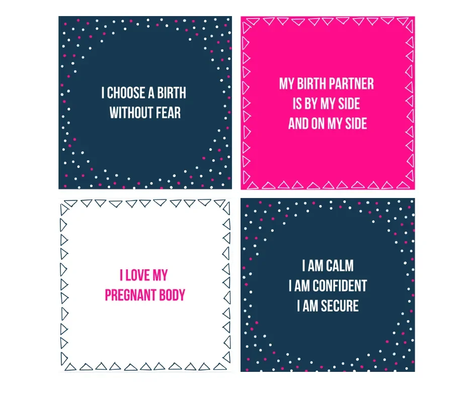 Bright Births Antenatal course birth affirmations preview 