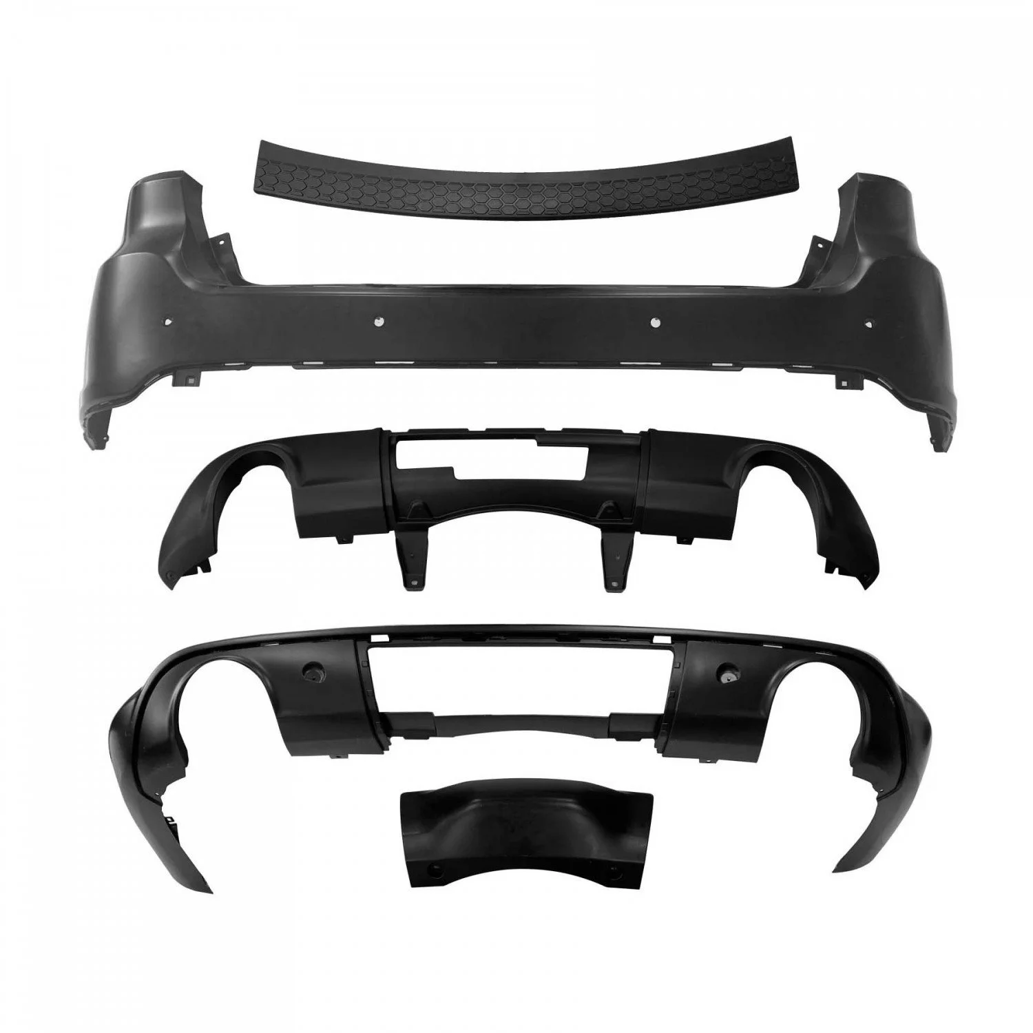 Vicrez 2021 SRT Hellcat Style Rear Bumper vz102493 | Dodge Durango 2014-2025