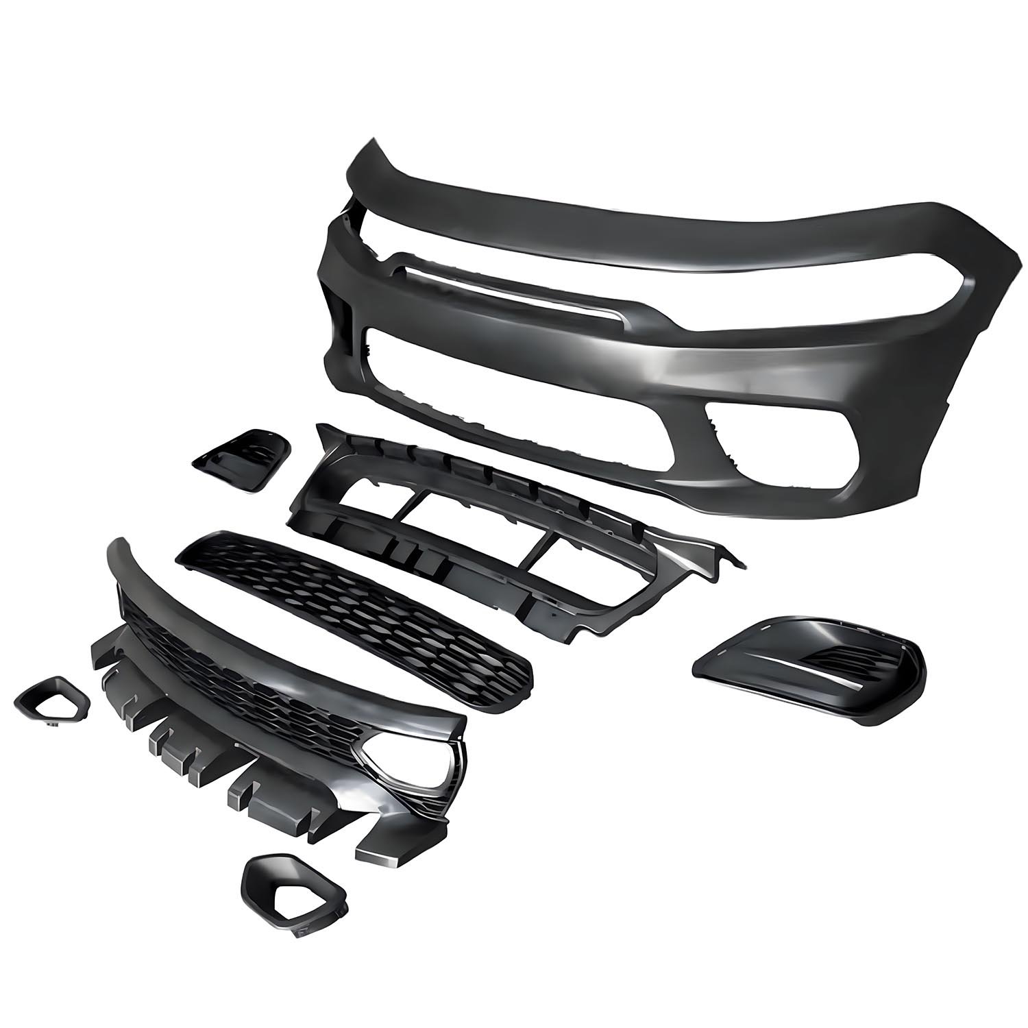 Vicrez 2020 Widebody Look Narrow Front Bumper vz102462 | Dodge Charger 2015-2021