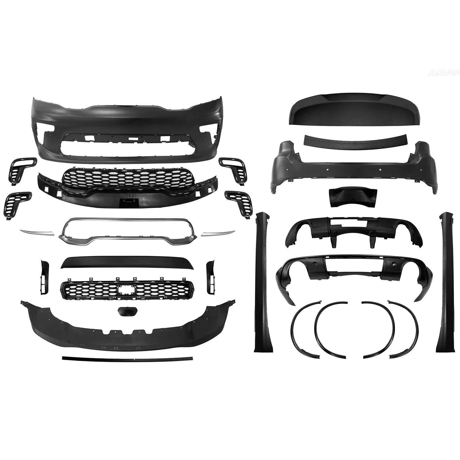 Vicrez 2021 SRT Hellcat Style Body Kit vz102476 | Dodge Durango 2014-2025