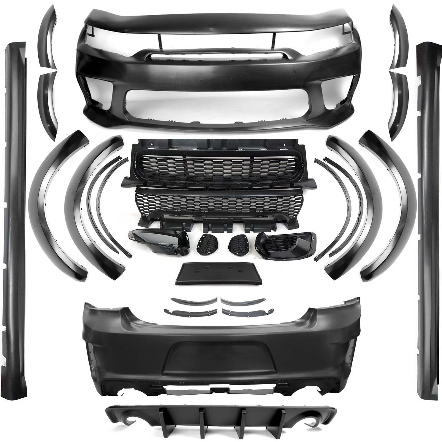 Vicrez 2020 Widebody Kit SRT Hellcat Style vz102199 | Dodge Charger 2015-2021