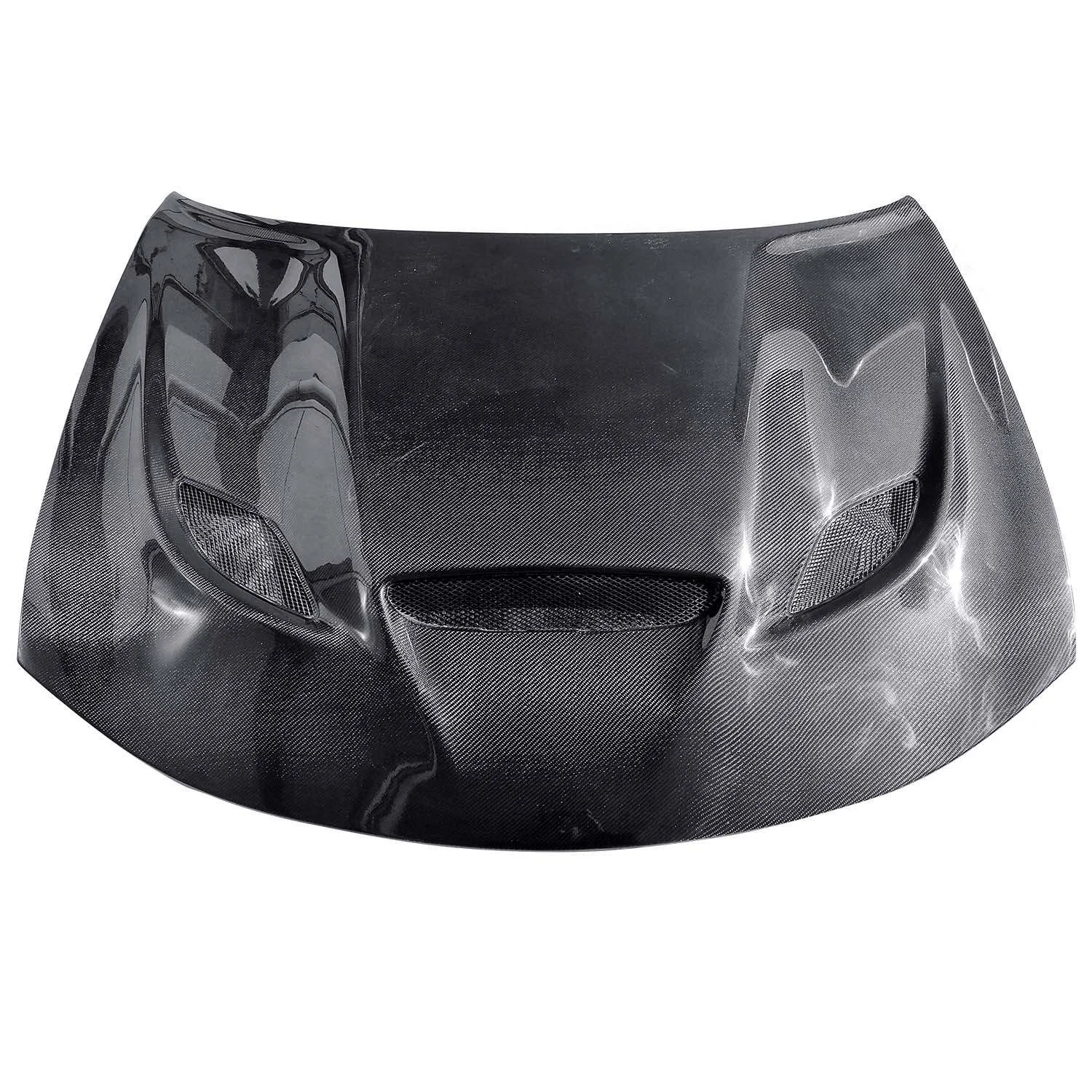 Vicrez Carbon Fiber Hellcat SRT Hood w/ Vent Scoop vz102503 | Dodge Charger 2015-2021
