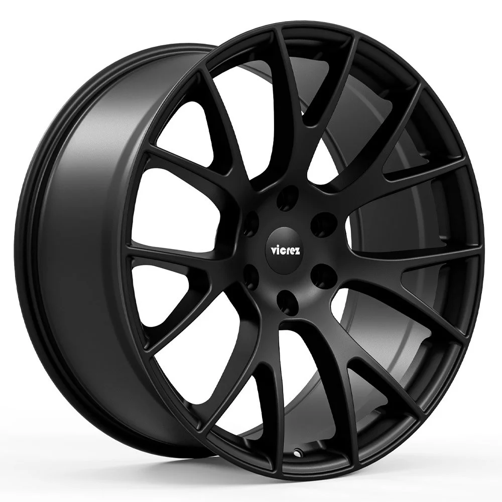 Hellcat Style Matte Black Wheel (22" x 10", +25 Offset, 6x139.7 Bolt Pattern, 78.1 mm Hub) vzn118497
