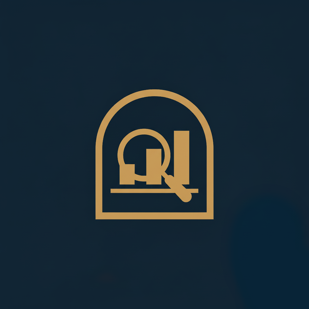 Icon of a a magnifying glass overlaid on a graph to indicate close scrutiny of financial trends.