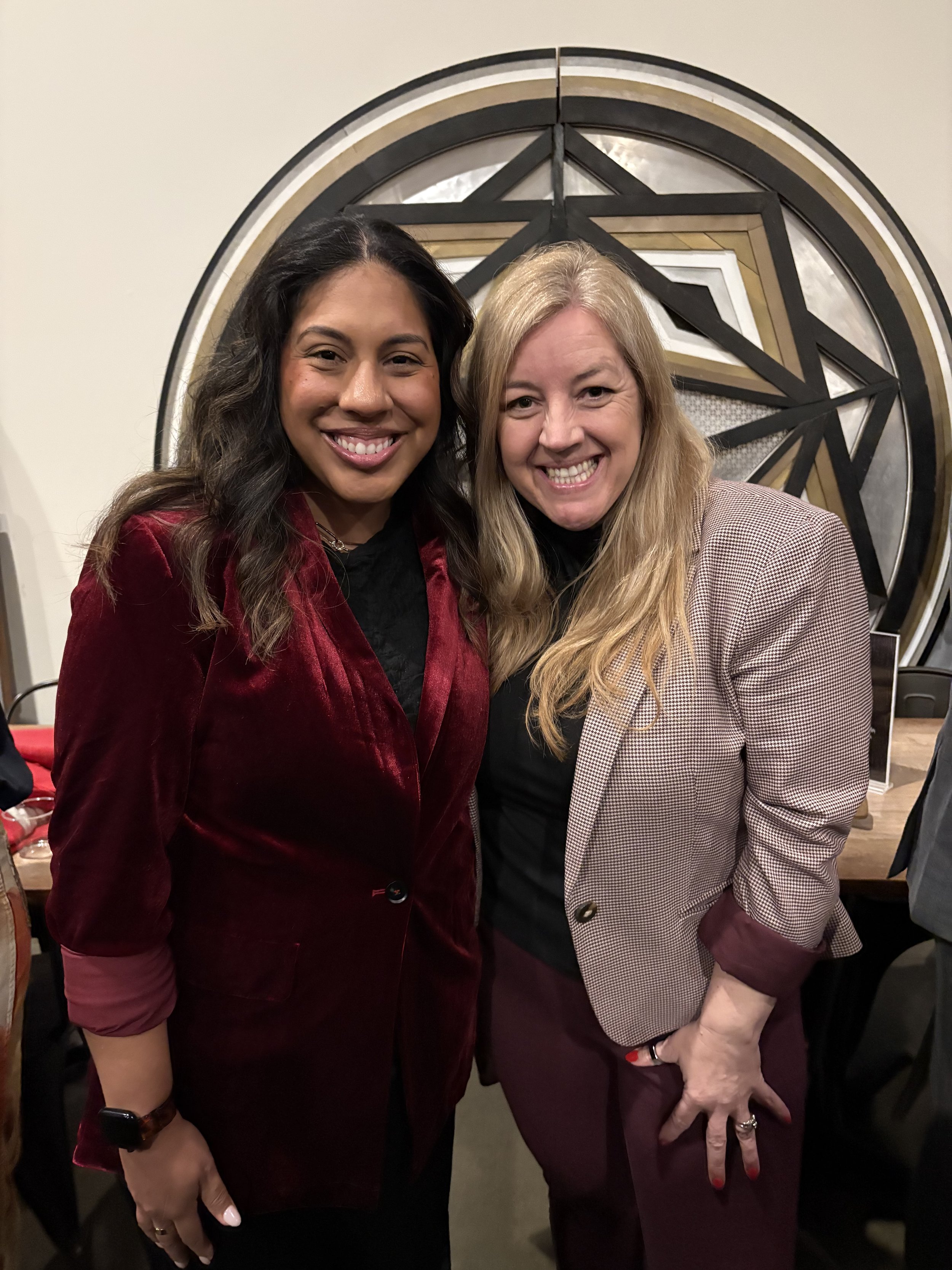 Trustee Delia Baulwin with Senator Angelique Ashby