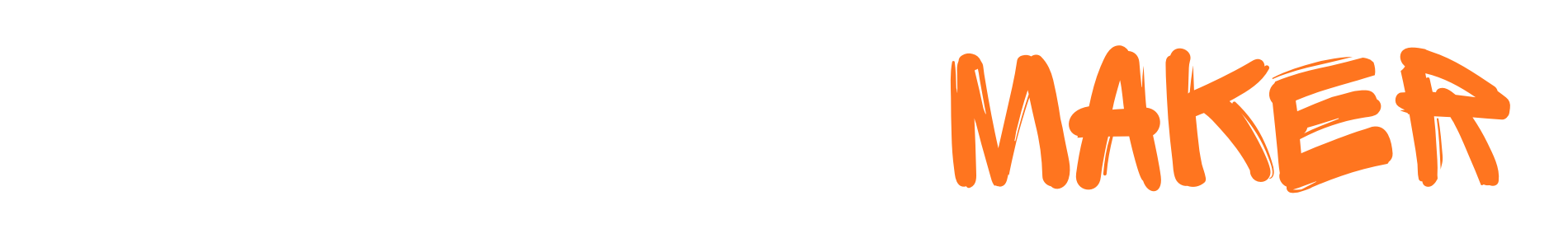 Texto en la imagen que dice 'Redes Sociales Maker' con la palabra 'Maker' en color naranja y estilo de escritura informal.