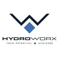 Hydroworx logo with stylized 'HW' and tagline 'Your Potential Achieved'