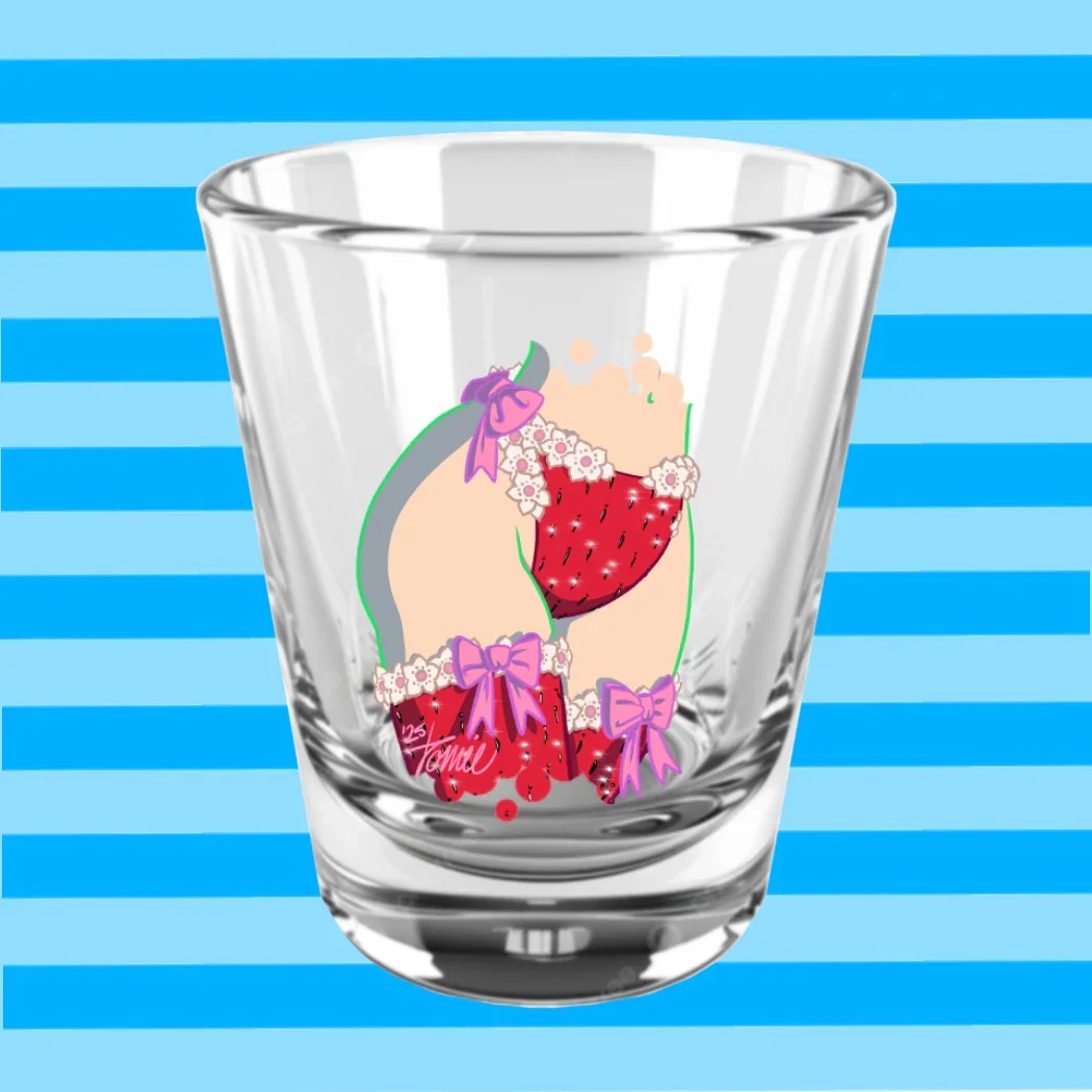 Red Lingerie Panty Shot Glass