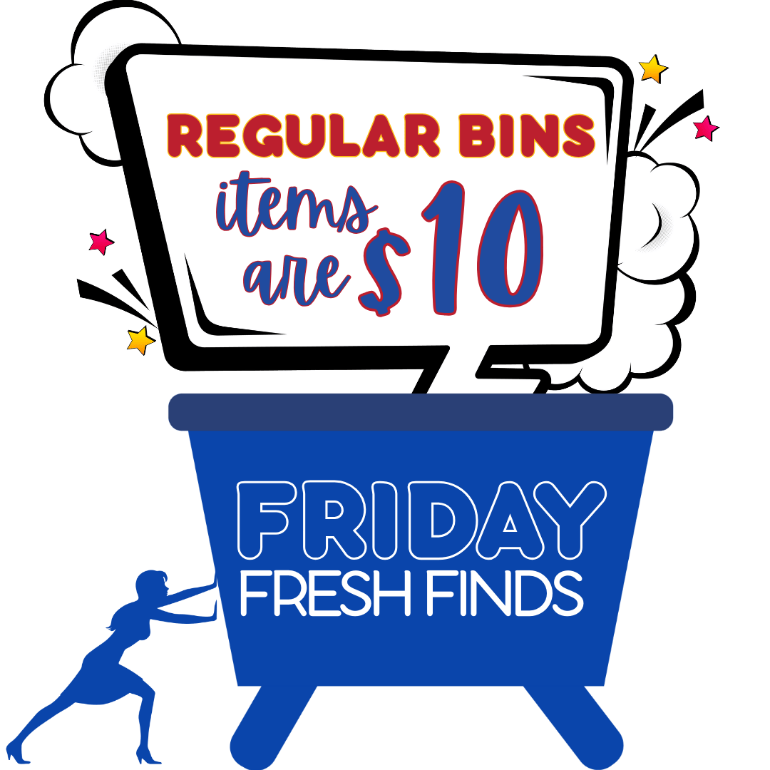 Friday Fresh Finds at Big Bin Dealz: Merchandise in the regular bins is $10.