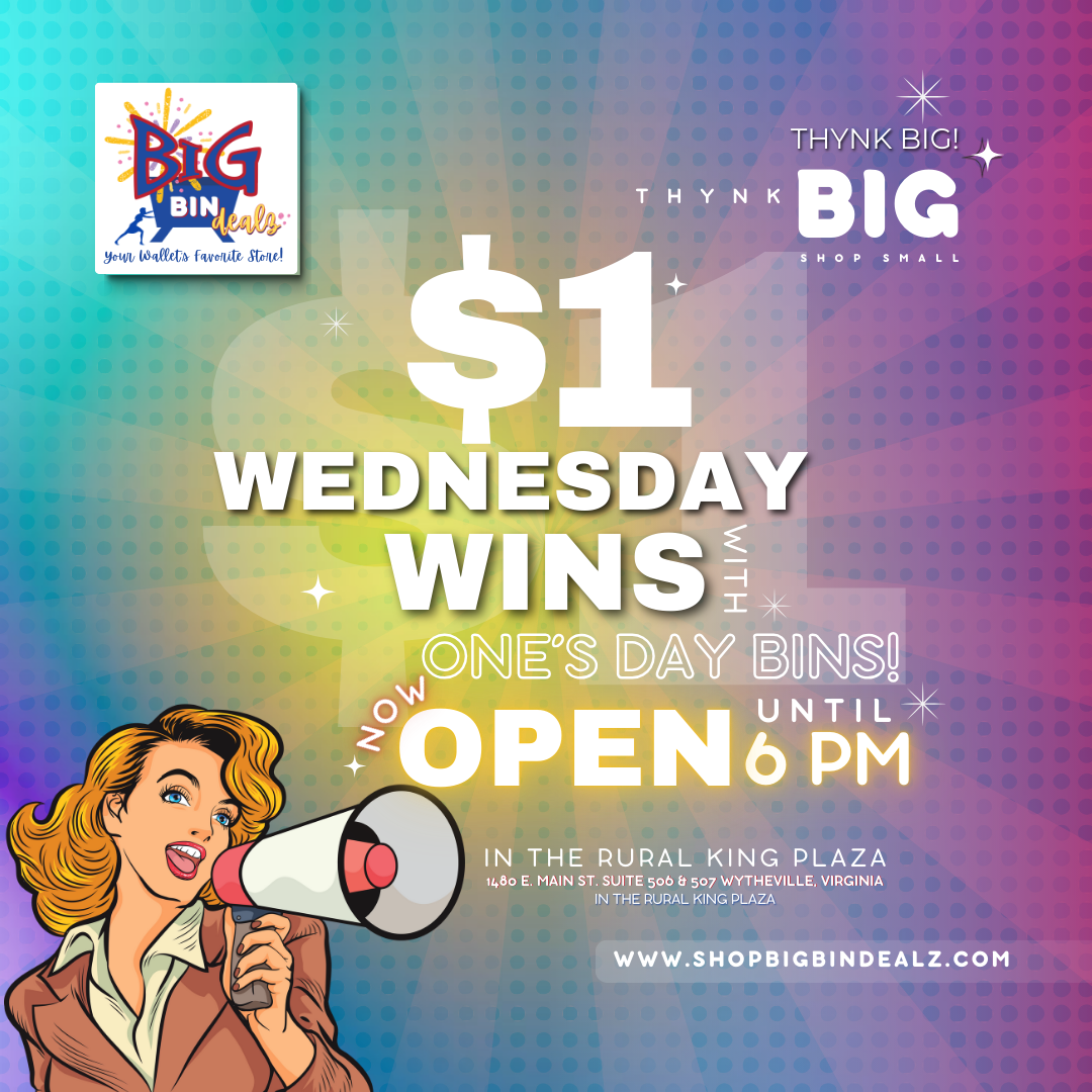 Big Bin Dealz has extended their opening hours for Wednesdays until 6 PM