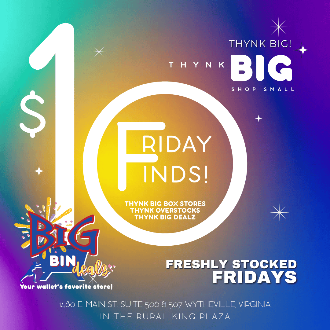 Big Bin Dealz  Bin Store Shopping restocks every Thursday, so every Friday you’ll discover brand new items in the bins