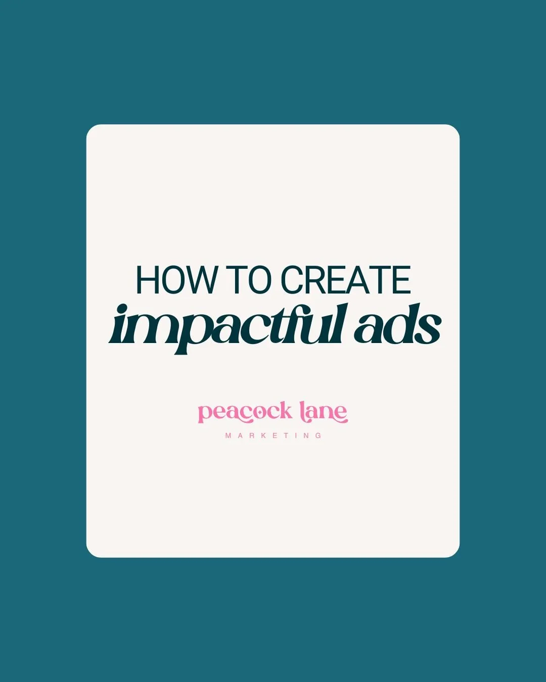 8 Tips to create impactful Facebook &amp; Instagram Ads! 

✔️ Use high quality images / video. First preference is professional content from your client, but stock images can be used as well. (check you have the rights to use it)

✔️ Use images of pe