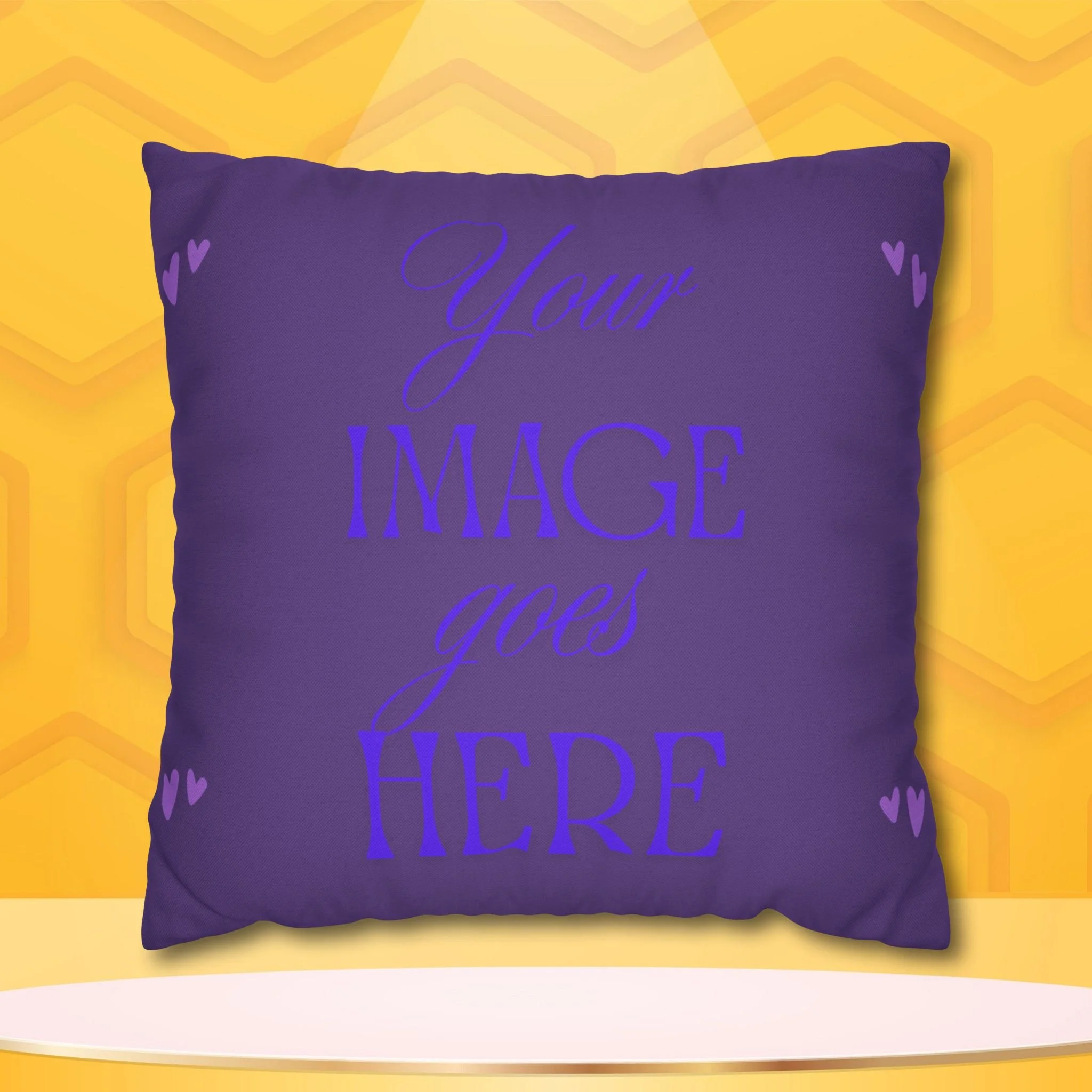 Mama Bee's Purple Custom Photo Pillowcase — Personalized Square Throw Pillow Cover