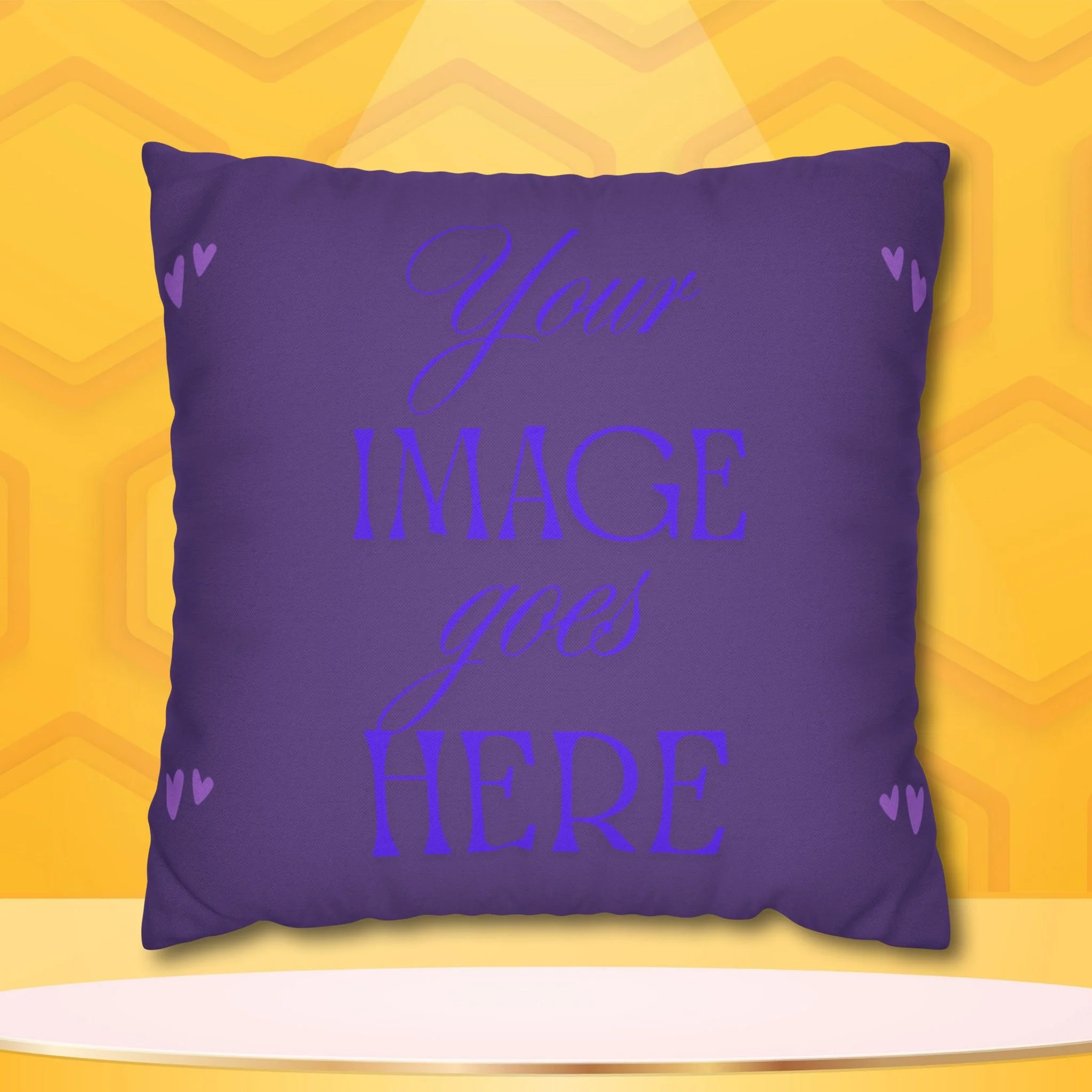 Mama Bee's Purple Custom Photo Pillowcase — Personalized Square Throw Pillow Cover