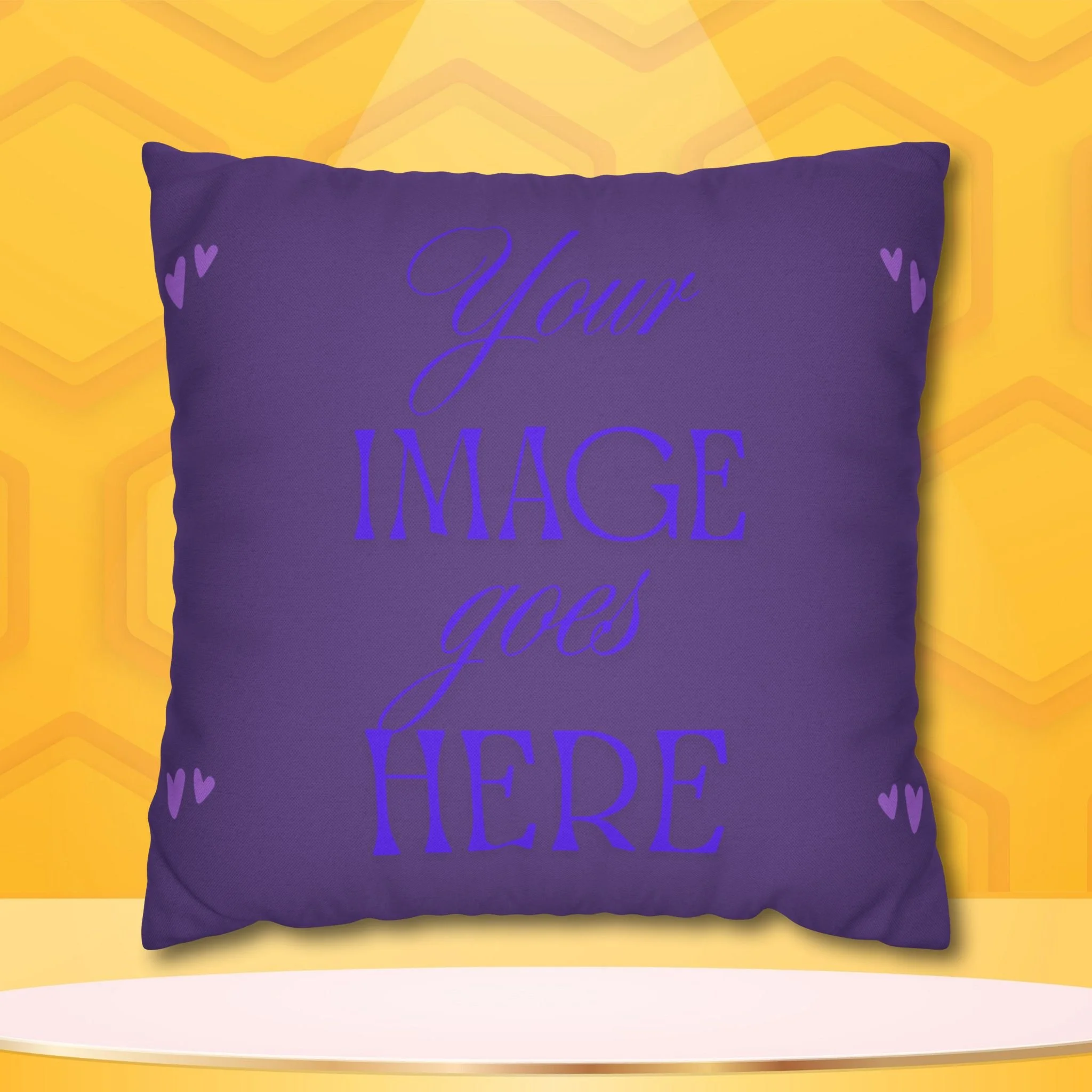Mama Bee's Purple Custom Photo Pillowcase — Personalized Square Throw Pillow Cover