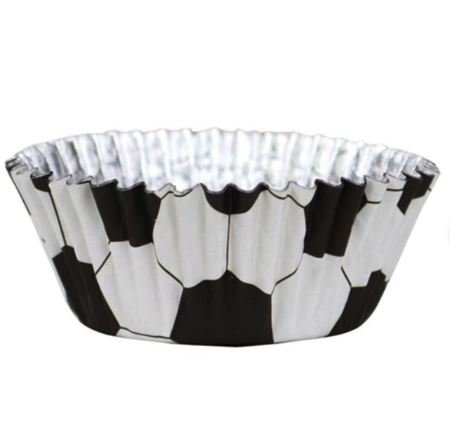 Soccer Foil Lined Baking Cups - 30 Count