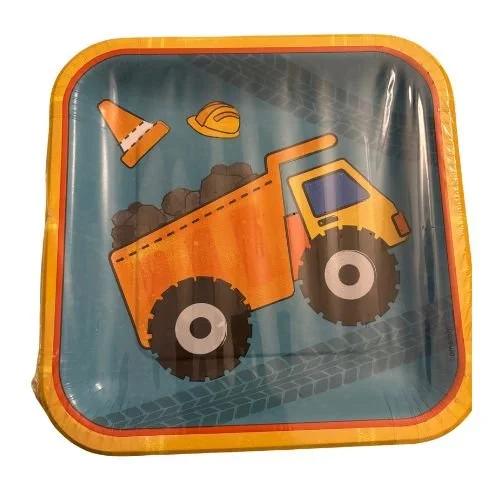Large Construction Paper Plates - Pack of 8