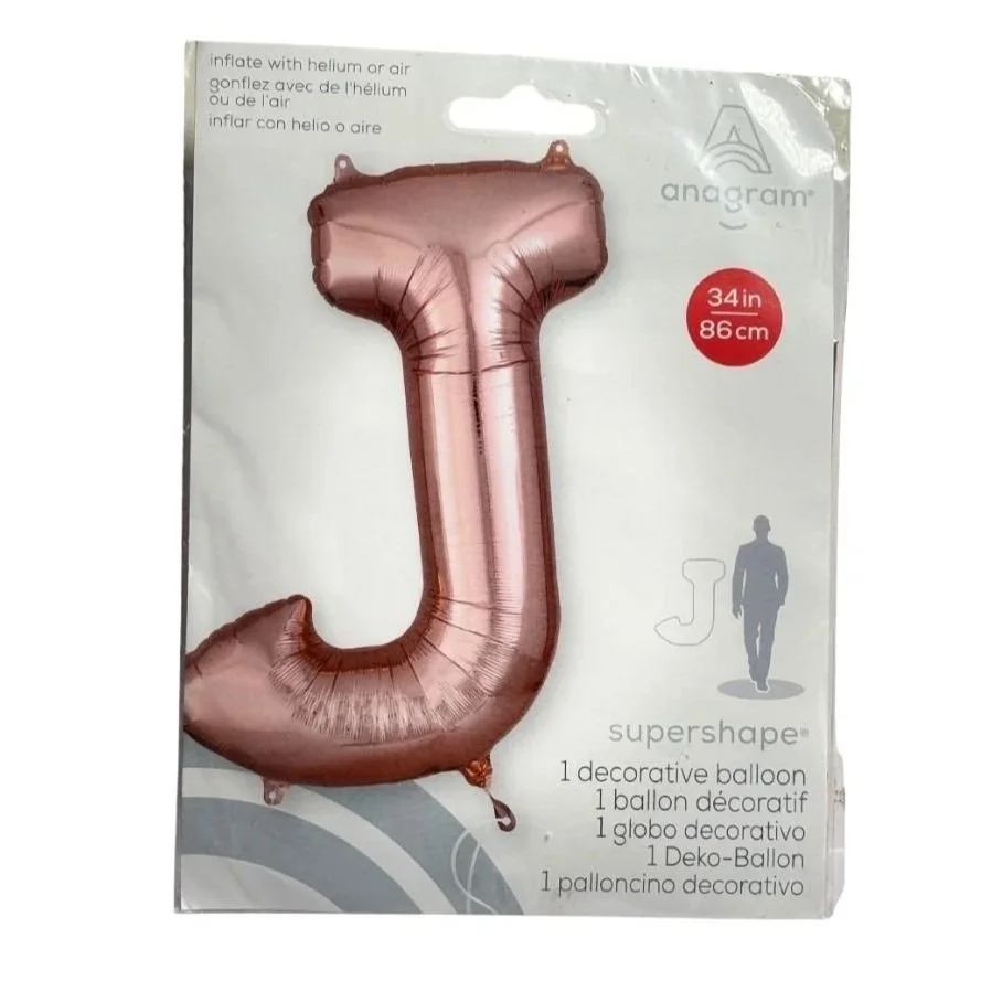 Jumbo Letter "J" Decorative Balloon