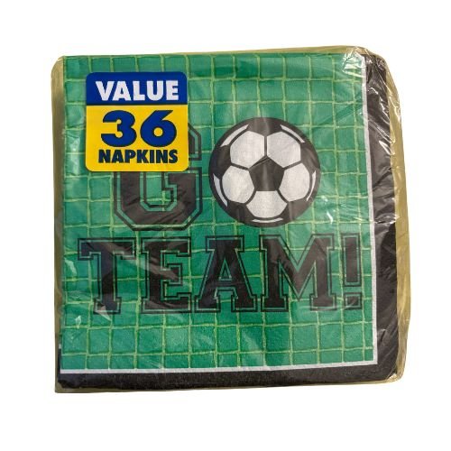 Soccer Go Team Napkins - 36 Pack