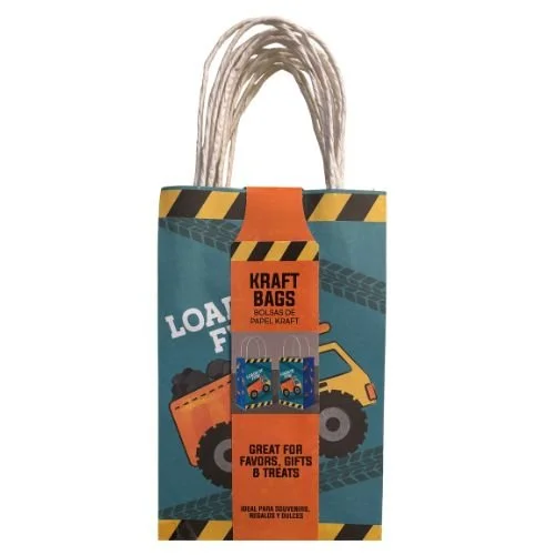Construction Theme Kraft Bags