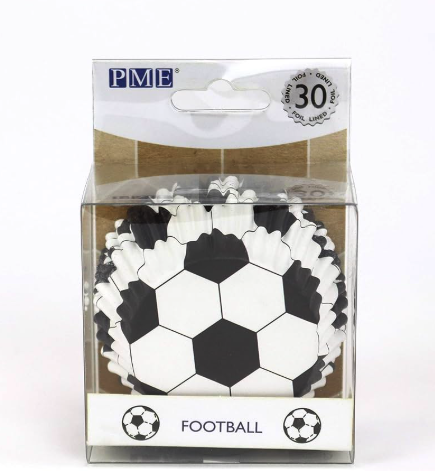 Soccer/Football Foil-lined Baking Cups - Pack of 30