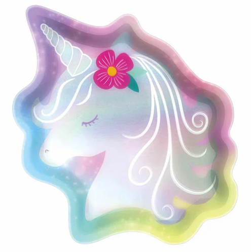 Enchanted Unicorn Foil Party Plates - Pack of 8