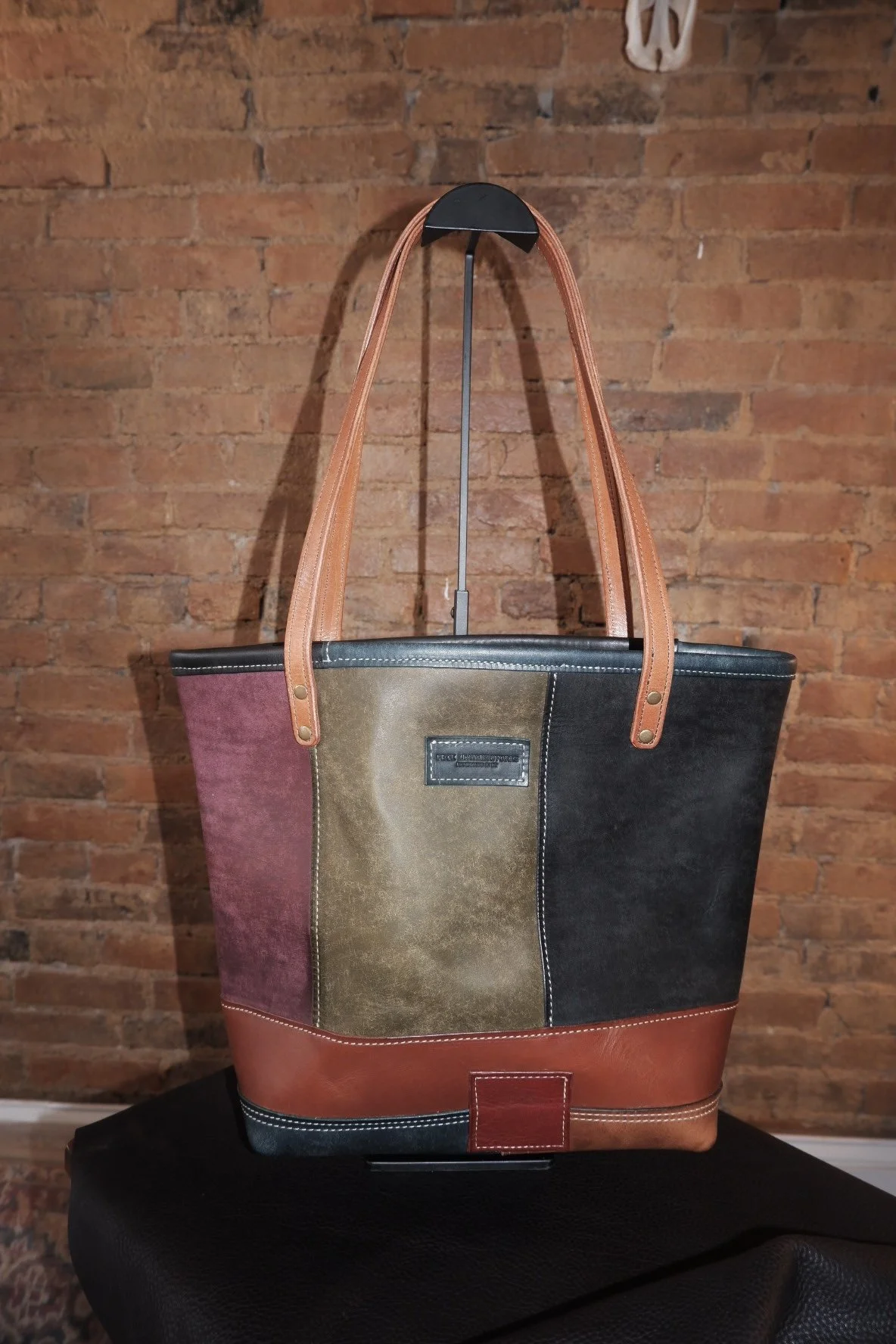 Patchwork Leather Tote Bag