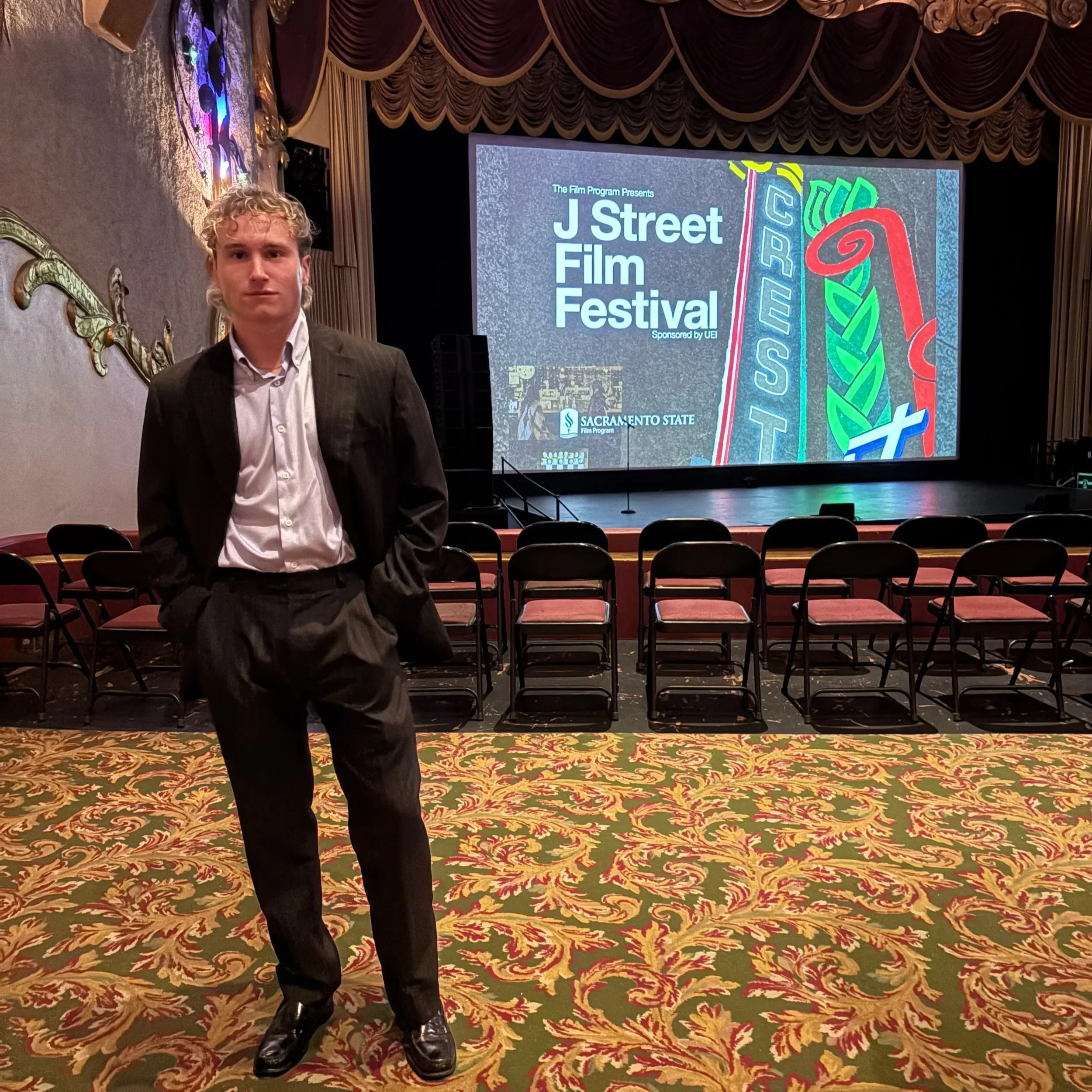 Actor Gavin Alton-James Bailey at the J St. Film Festival, presented as part of the Sacramento Film Festival