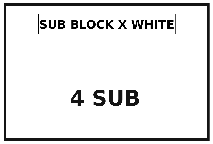 Sub Block X White
