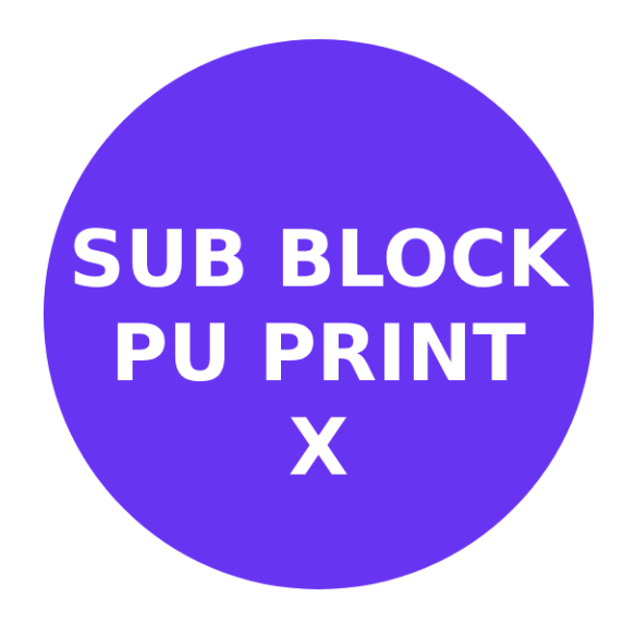 Sub Block PU Print X - 4 SUBLIMATION