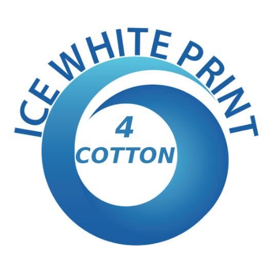 Ice White Print 4 Cotton