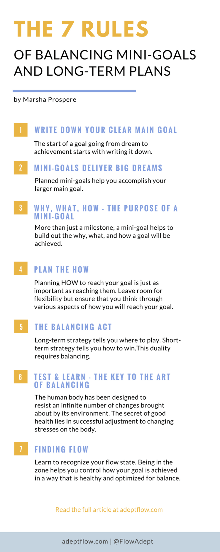 The Seven Rules of Balancing Mini-Goals and Long-Term Plans
