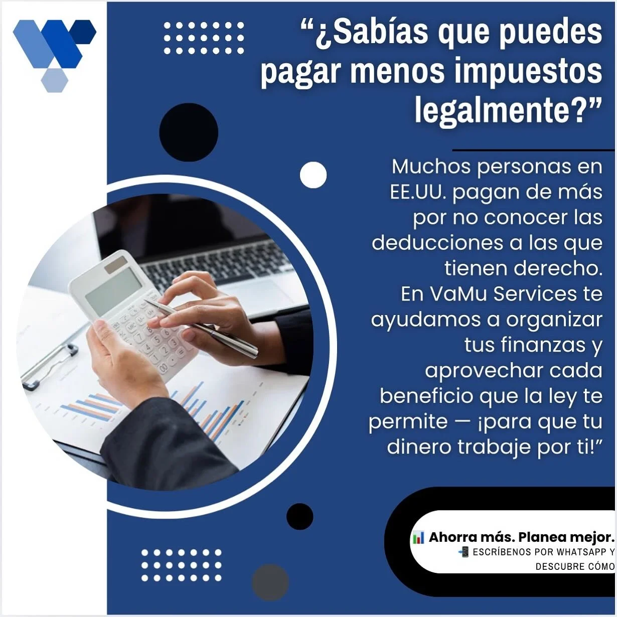 💼 &iquest;Sab&iacute;as que pagar impuestos no siempre significa perder dinero?

La mayor&iacute;a de las personas en EE.UU. entregan m&aacute;s de lo necesario al IRS cada a&ntilde;o&hellip; simplemente por desconocer las reglas del juego.

Entende