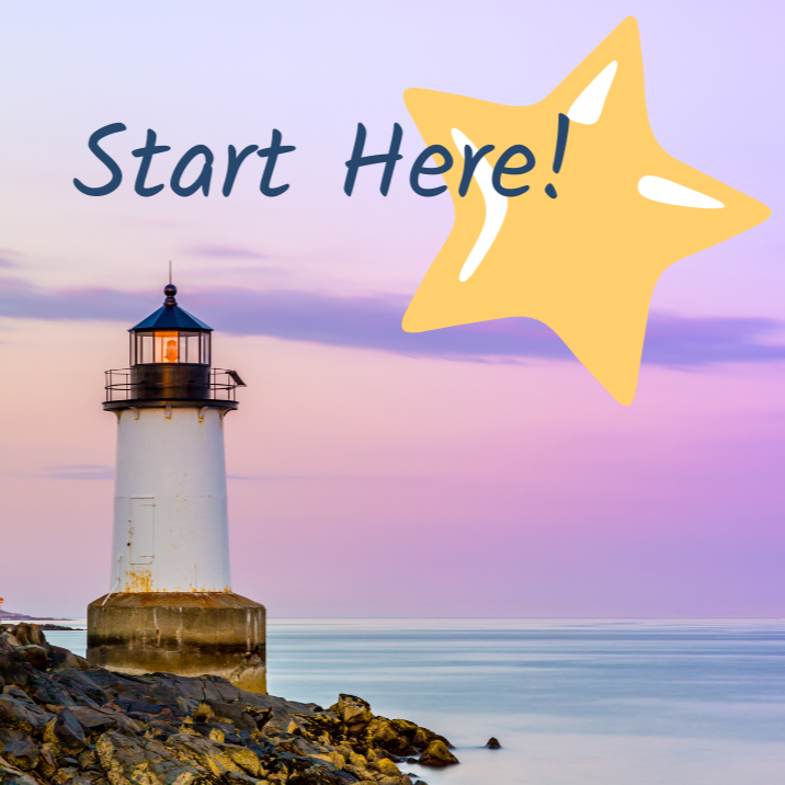 Lighthouse with a lavender sky - Find your Spark