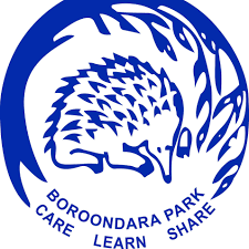 Logo of Borondoara Park featuring a stylized boar's head and the words 'Care, Learn, Share'.