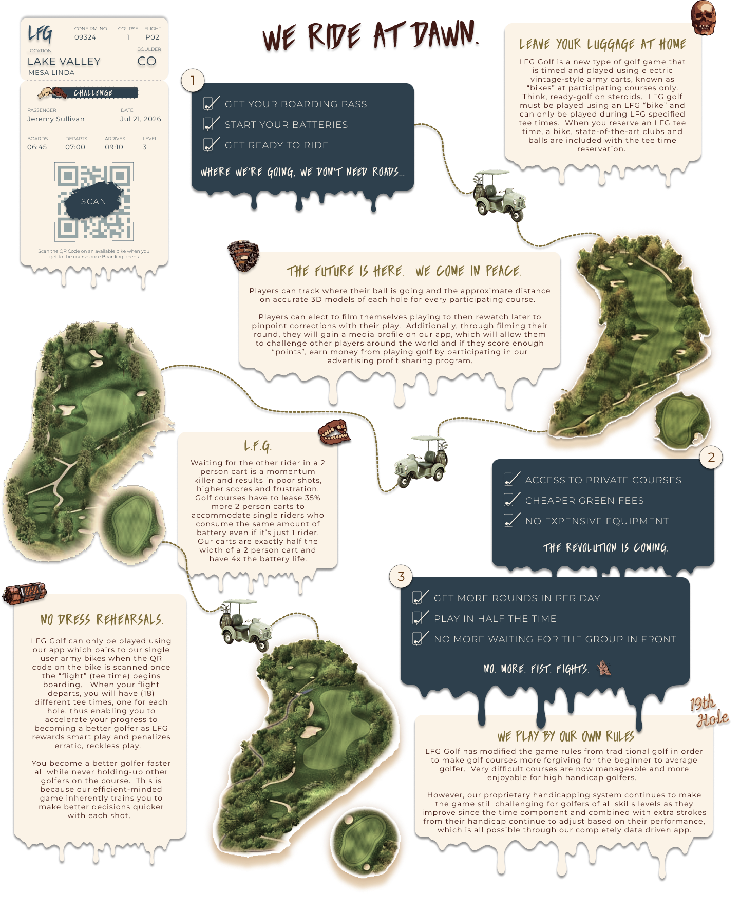 Timed Golf with Army Bikes