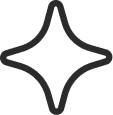 A simple black star-shaped icon with four points.