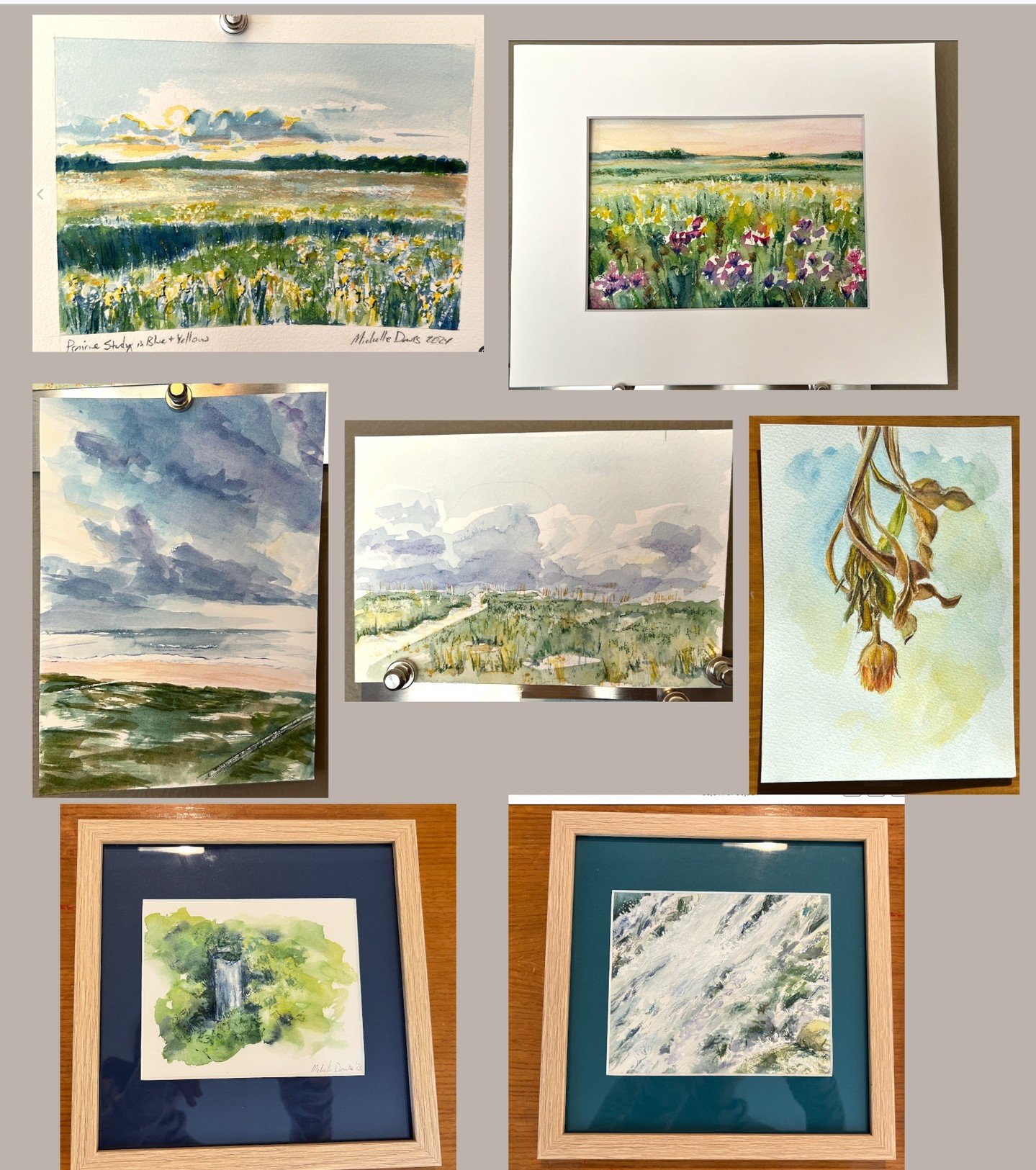 It's fun to take a wider view once in awhile, here are several landscape/nature studies from the past couple years or so (originals, watercolor). They look kinda nice as a collection! I'm intending to get these available online soon...