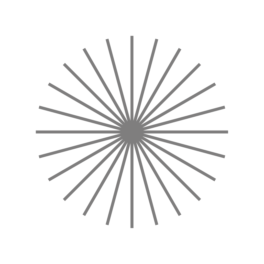 A black background with a gray radial burst pattern emanating from the center.