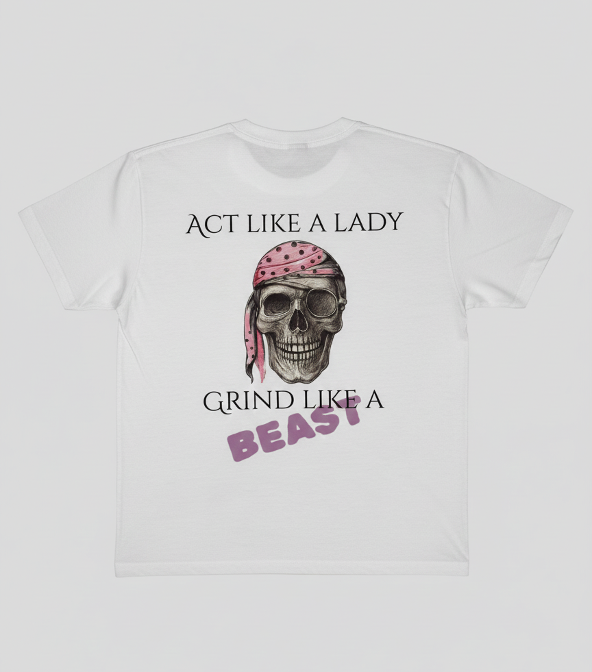 Act like a Lady , Grind like a Beast Women's Gym T-shirt