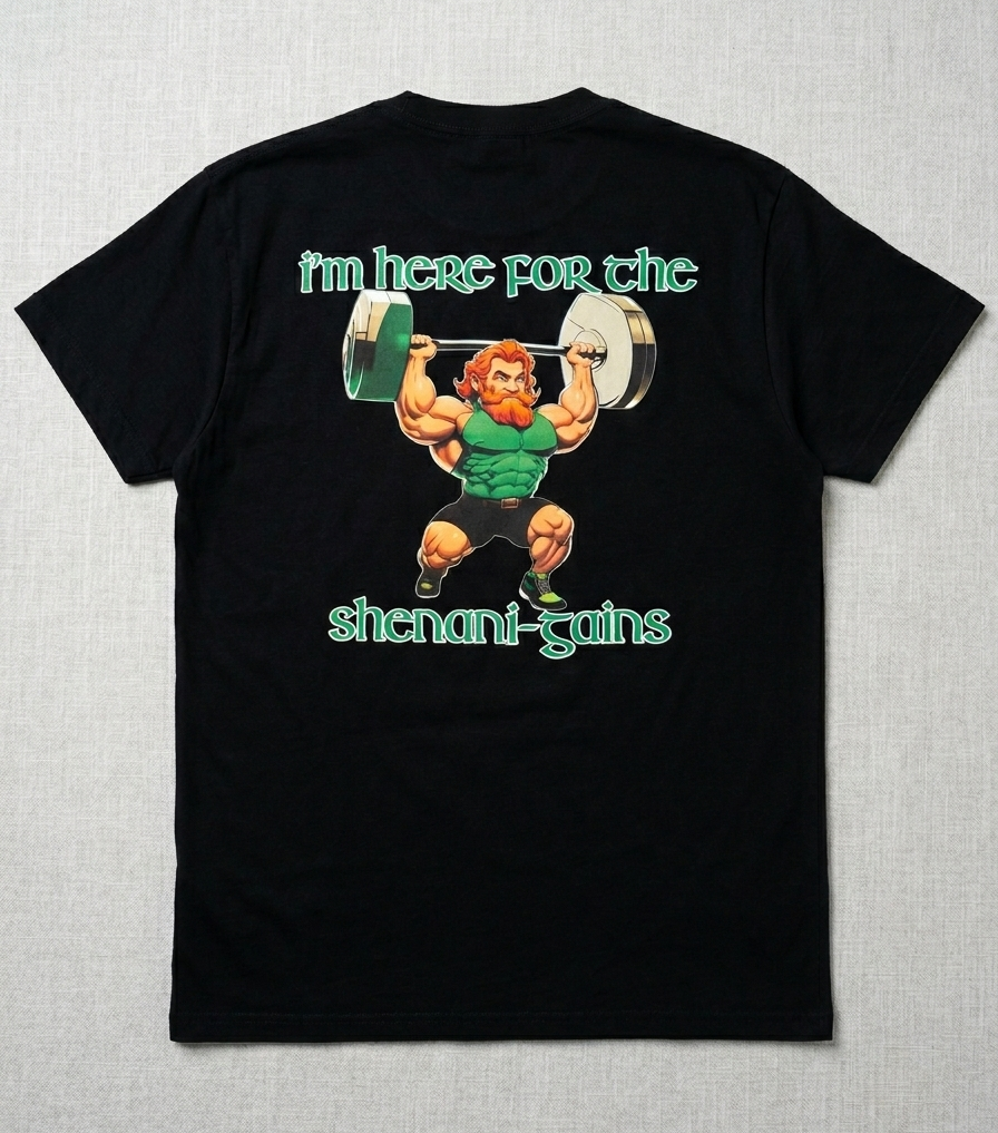 Shenani-Gains St. Patrick's Day Shirt –  Gym Tee for Men