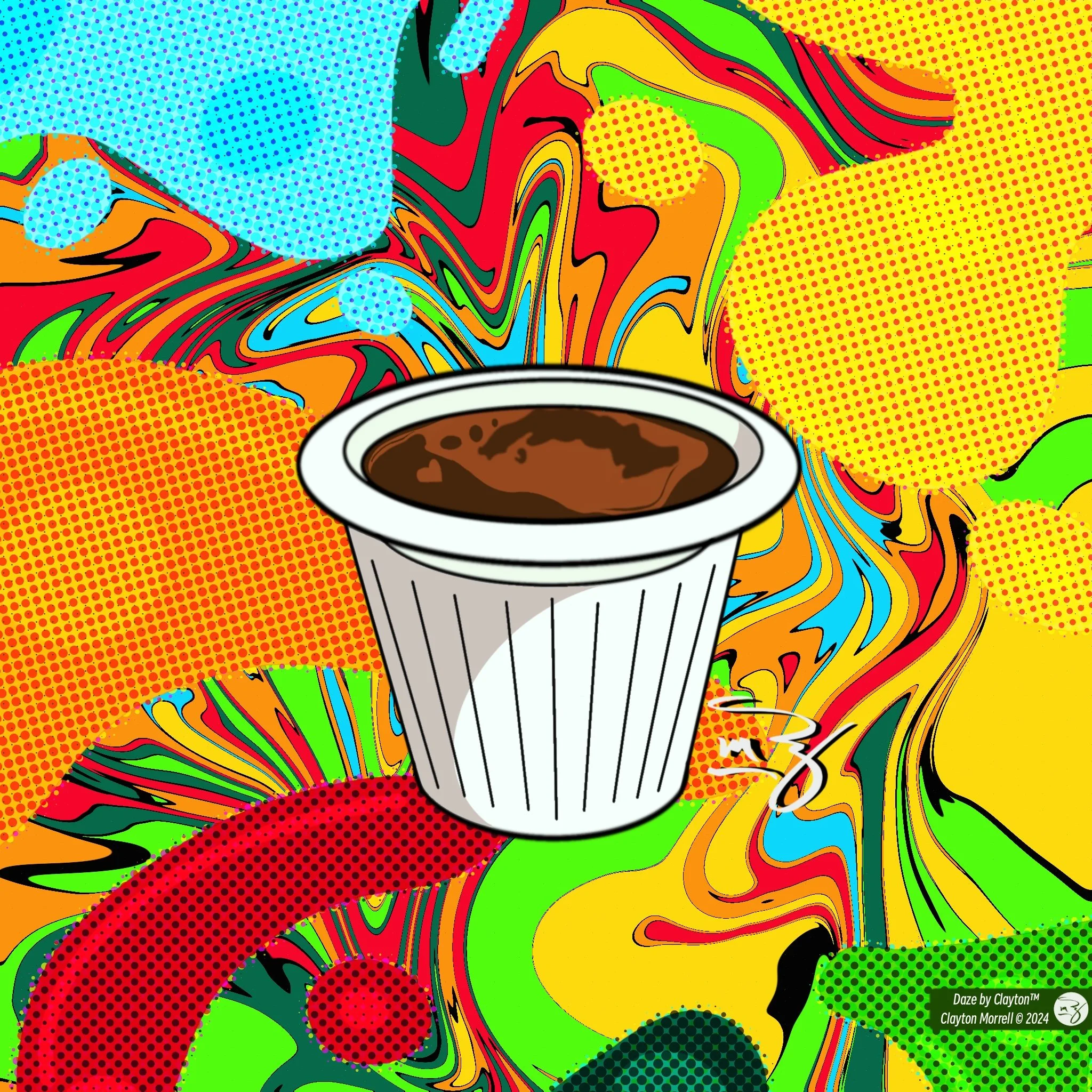 Cafecito
Cafecito is a strong, sweet Cuban espresso shot - small in size, big in flavor. In this piece, the surface of the coffee reveals the map of Cuba, honoring heritage and the warmth of tradition.