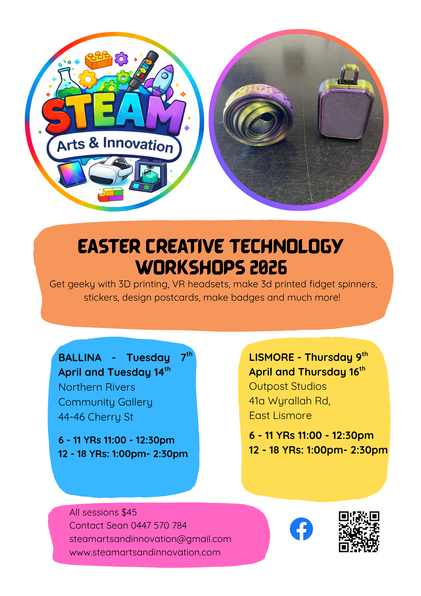 Easter STEAM Holiday activities Lismore or Ballina
