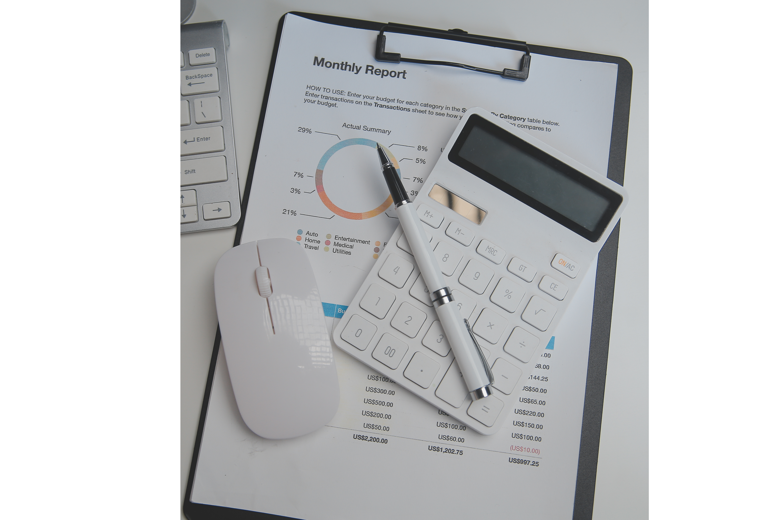 monthly report and calculator