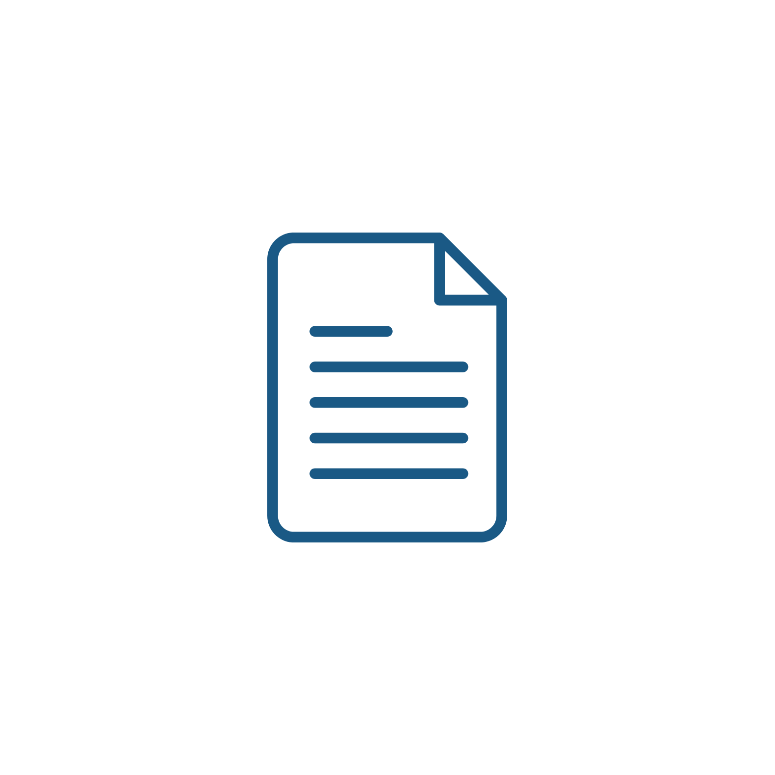Icon of a document with lines of text and a folded corner.