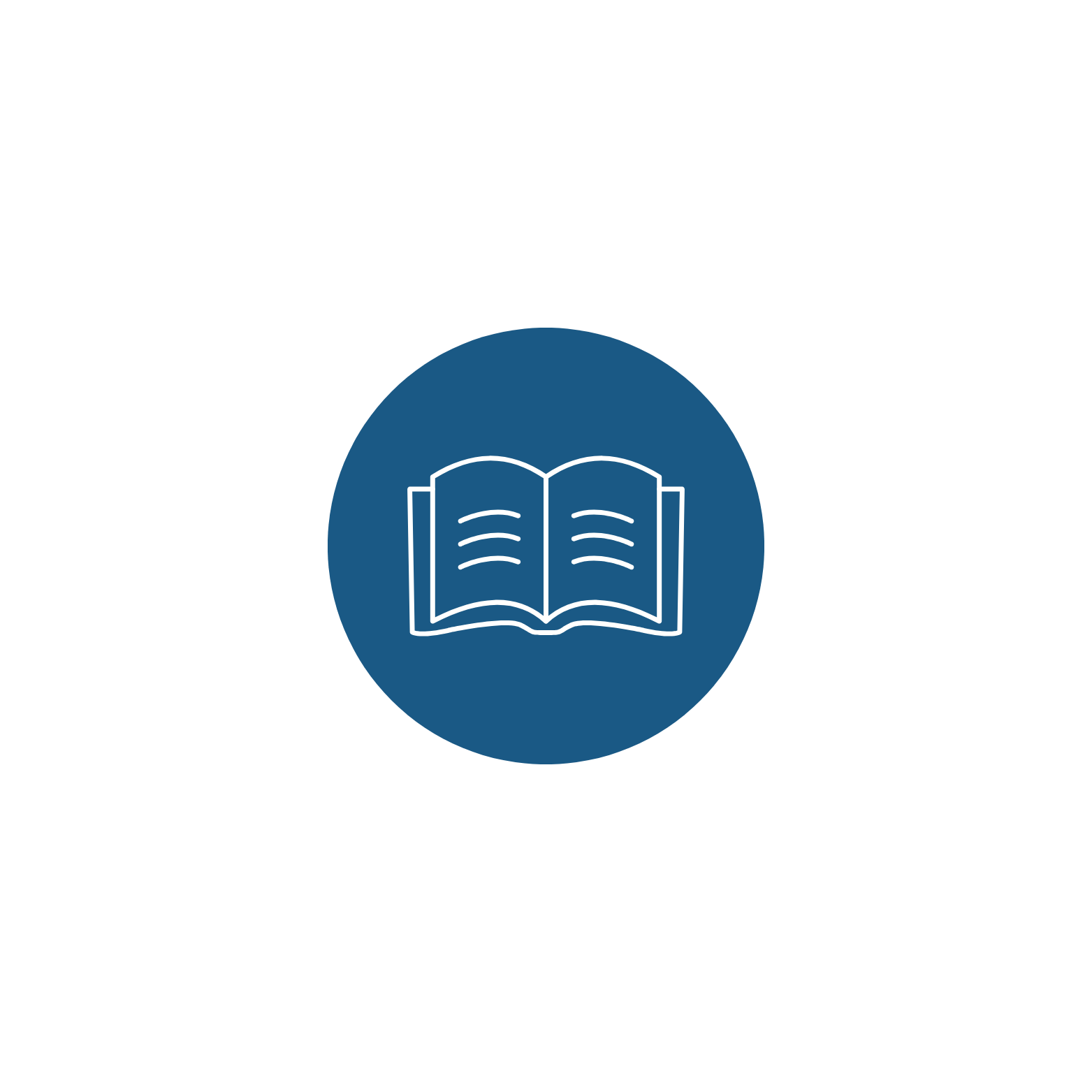 Icon of an open book on a dark background