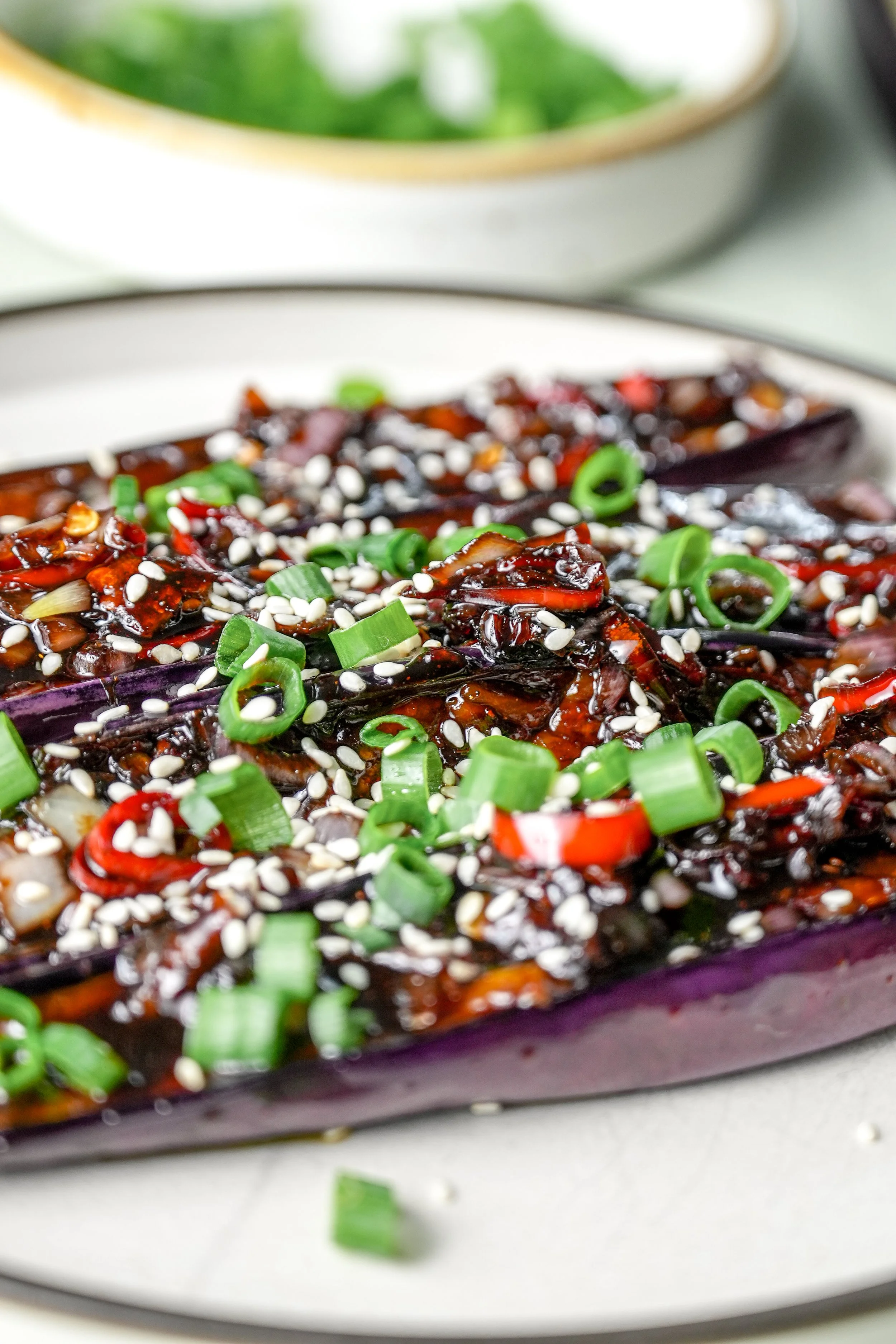 Sweet Soy &amp; Chinese 5 Spice Glazed Eggplants